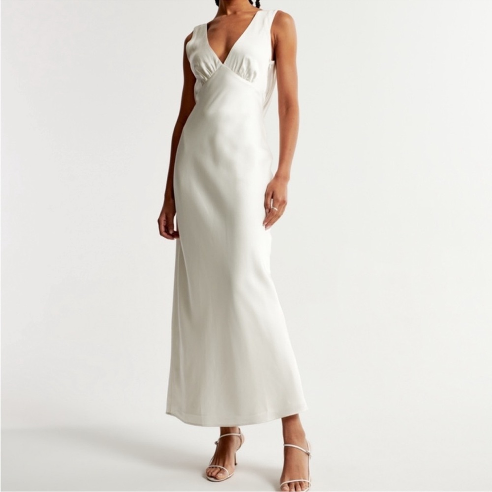 Abercrombie Plunge Cowl Back Maxi Dress